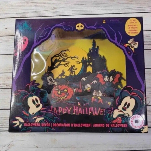 Disney Parks Halloween 2023 Mickey Mouse Light Up Decoration NEW Donald Duck - Picture 3 of 8